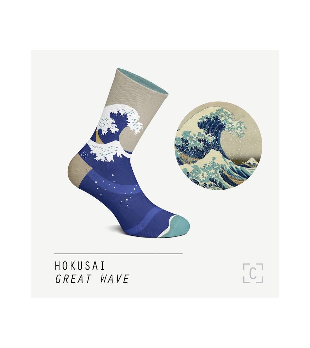 Calzini - La grande onda di Kanagawa - Katsushika Hokusai Curator Socks calze da uomo per donna divertenti simpatici particolari