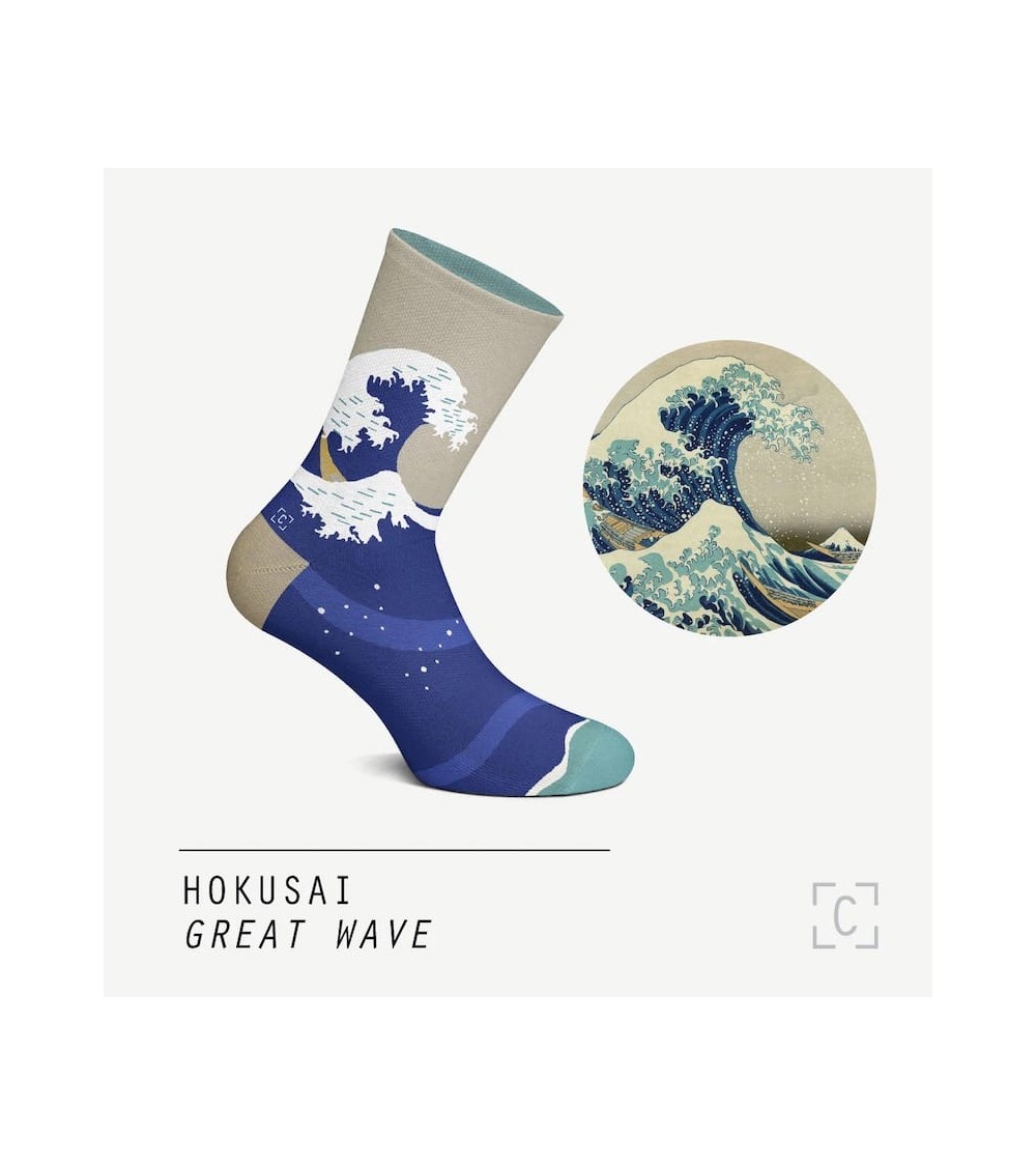 Socken - Die große Welle vor Kanagawa von Katsushika Hokusai Curator Socks socke kuschelsocken für damen lustig herren farbig...