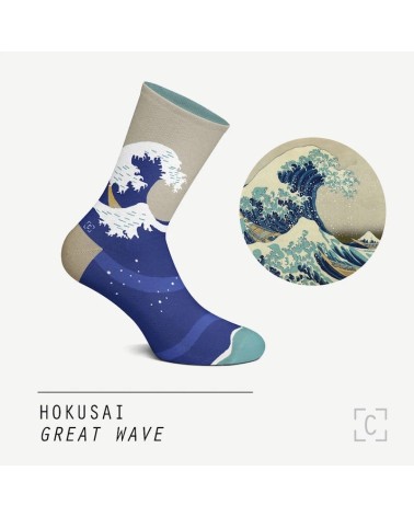 Calzini - La grande onda di Kanagawa - Katsushika Hokusai Curator Socks calze da uomo per donna divertenti simpatici particolari