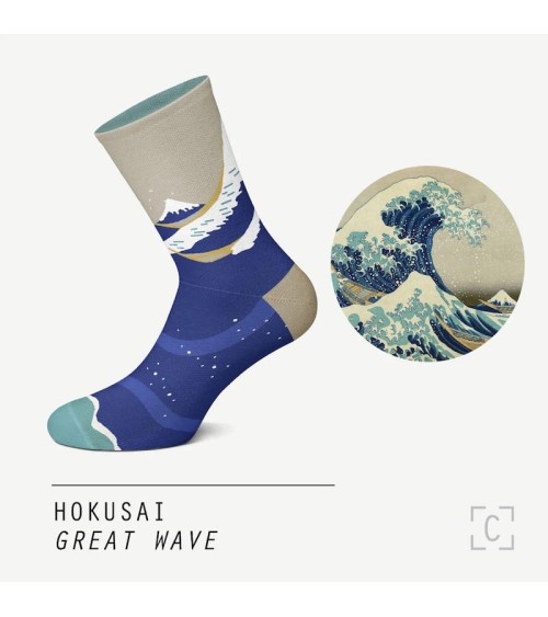 Socken - Die große Welle vor Kanagawa von Katsushika Hokusai Curator Socks socke kuschelsocken für damen lustig herren farbig...