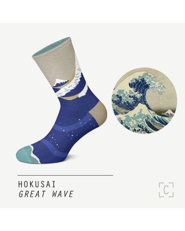 Calzini - La grande onda di Kanagawa - Katsushika Hokusai Curator Socks calze da uomo per donna divertenti simpatici particolari