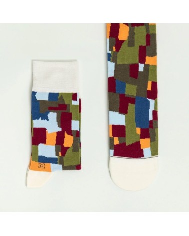 Socken - Raumarchitekturen (Auf Kalt-Warm) von Paul Klee Curator Socks lustige socken adventskalender Damen Herren farbige co...