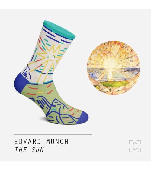 Chaussettes - Le Soleil d'Edvard Munch Curator Socks Chaussettes design suisse original