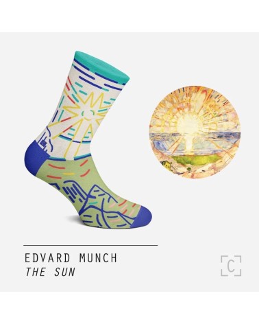 Socks - The Sun by Edvard Munch Curator Socks funny crazy cute cool best pop socks for women men