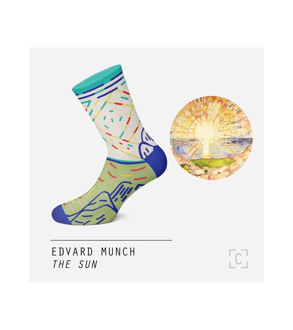 Socks - The Sun by Edvard Munch Curator Socks funny crazy cute cool best pop socks for women men