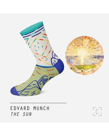 Socks - The Sun by Edvard Munch Curator Socks funny crazy cute cool best pop socks for women men
