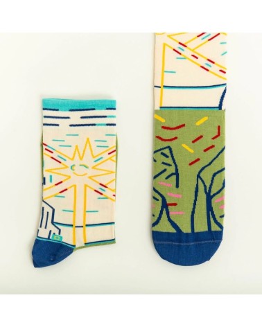 Calzini - Il sole di Edvard Munch Curator Socks calze da uomo per donna divertenti simpatici particolari