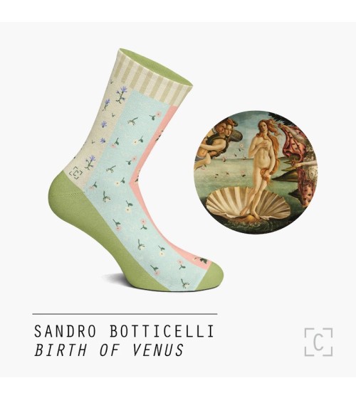 Chaussettes - La naissance de Vénus de Botticelli Curator Socks jolies pour femme originales pour homme chausset rigolotes dr...