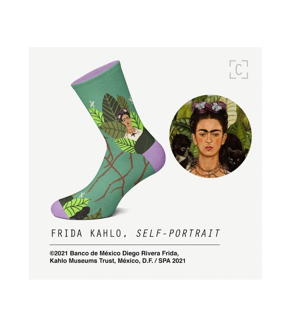 Socken - Frida Kahlo Selbstportait Curator Socks socke kuschelsocken für damen lustig herren farbige coole socken