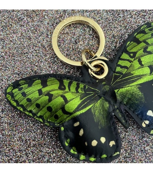 Schlüsselanhänger aus Leder - Grüner Schmetterling Alkemest geschenkidee schweiz kaufen
