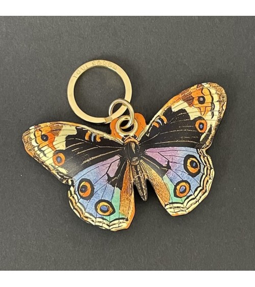 Porte-clés en cuir - Papillon multicolore Alkemest Porte-clés design suisse original