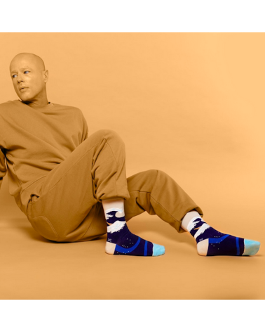 Chaussettes - La Grande Vague de Kanagawa - Katsushika Hokusai Curator Socks jolies pour femme originales pour homme chausset...
