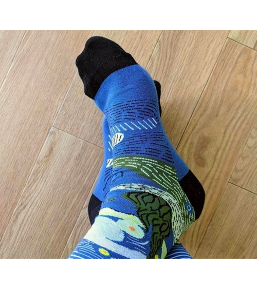 Calzini - Notte stellata di Vincent van Gogh Curator Socks calze da uomo per donna divertenti simpatici particolari