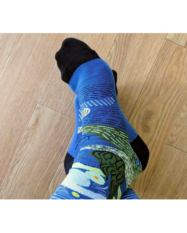Calzini - Notte stellata di Vincent van Gogh Curator Socks calze da uomo per donna divertenti simpatici particolari