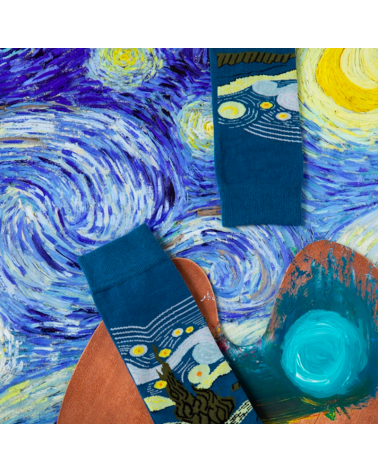 Socks - Vincent van Gogh's Starry Night Curator Socks funny crazy cute cool best pop socks for women men