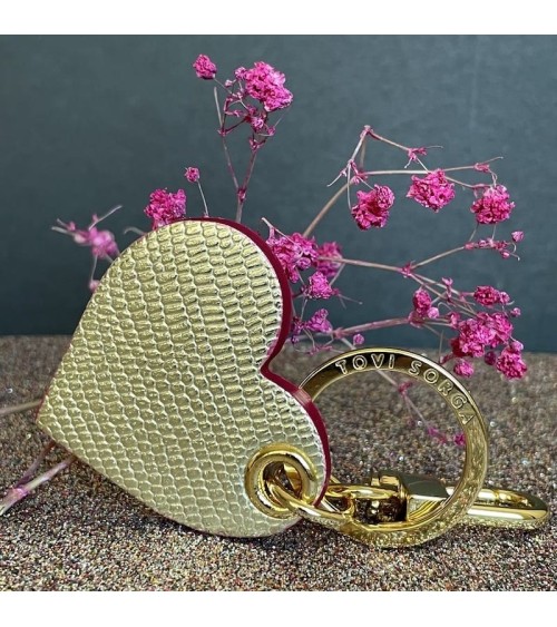 Schlüsselanhänger aus Leder - Goldenes Herz Alkemest geschenkidee schweiz kaufen