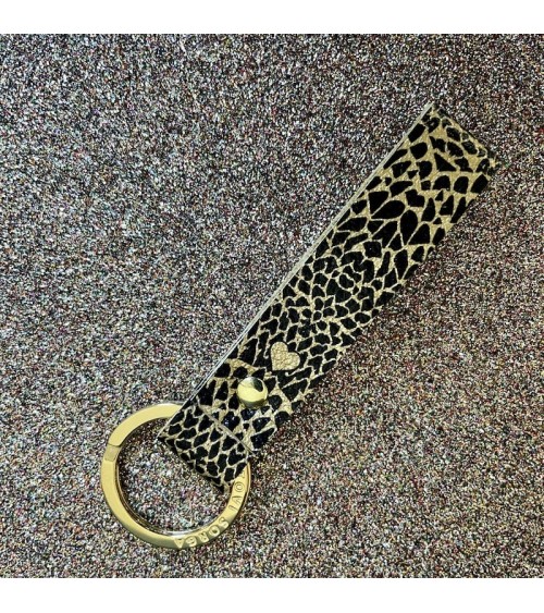 Schlüsselanhänger aus Leder - Goldener Python-Druck Alkemest geschenkidee schweiz kaufen
