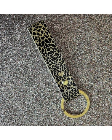 Schlüsselanhänger aus Leder - Goldener Python-Druck Alkemest geschenkidee schweiz kaufen