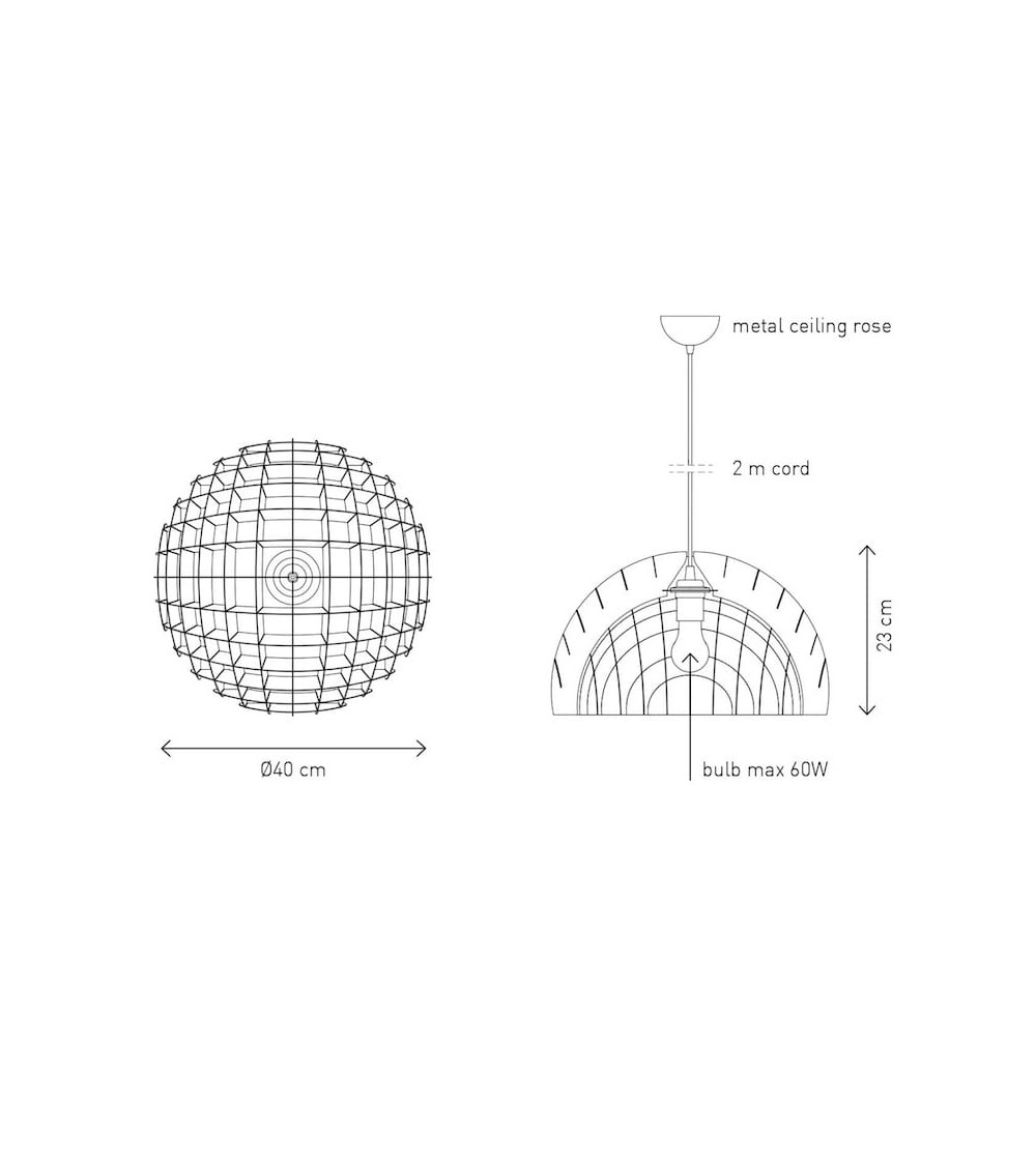 Arc Plywood - Suspension luminaire design Lawa Design lampes suspendues design lustre moderne salon salle à manger cuisine