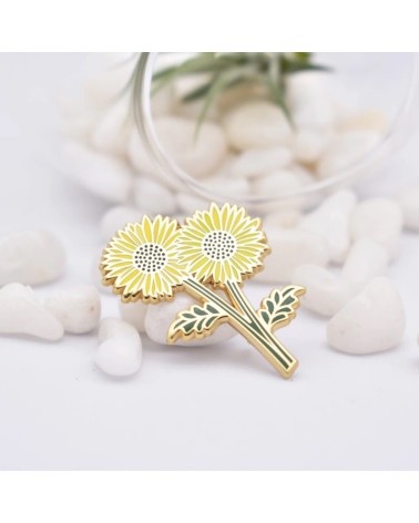 Emaille Pin - Sonnenblume Plant Scouts Anstecknadel Ansteckpins pins anstecknadeln kaufen