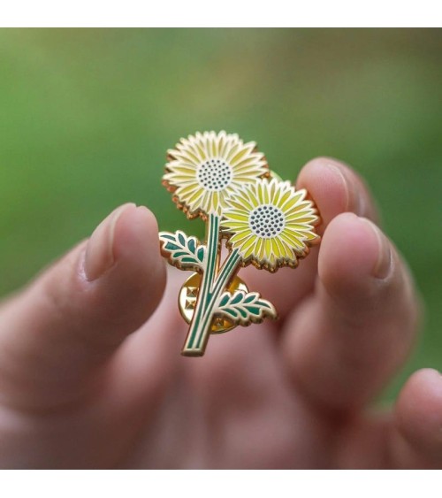 Emaille Pin - Sonnenblume Plant Scouts Anstecknadel Ansteckpins pins anstecknadeln kaufen