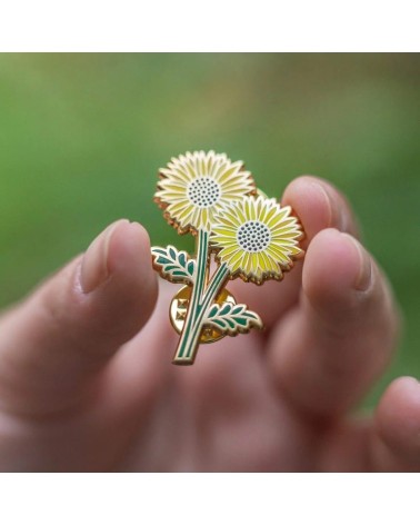 Emaille Pin - Sonnenblume Plant Scouts Anstecknadel Ansteckpins pins anstecknadeln kaufen