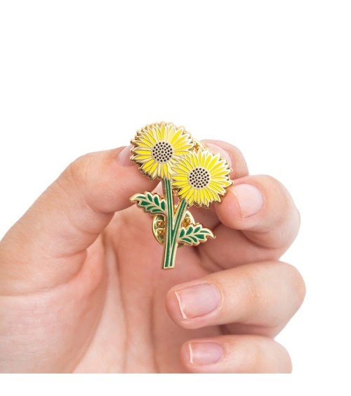 Emaille Pin - Sonnenblume Plant Scouts Anstecknadel Ansteckpins pins anstecknadeln kaufen