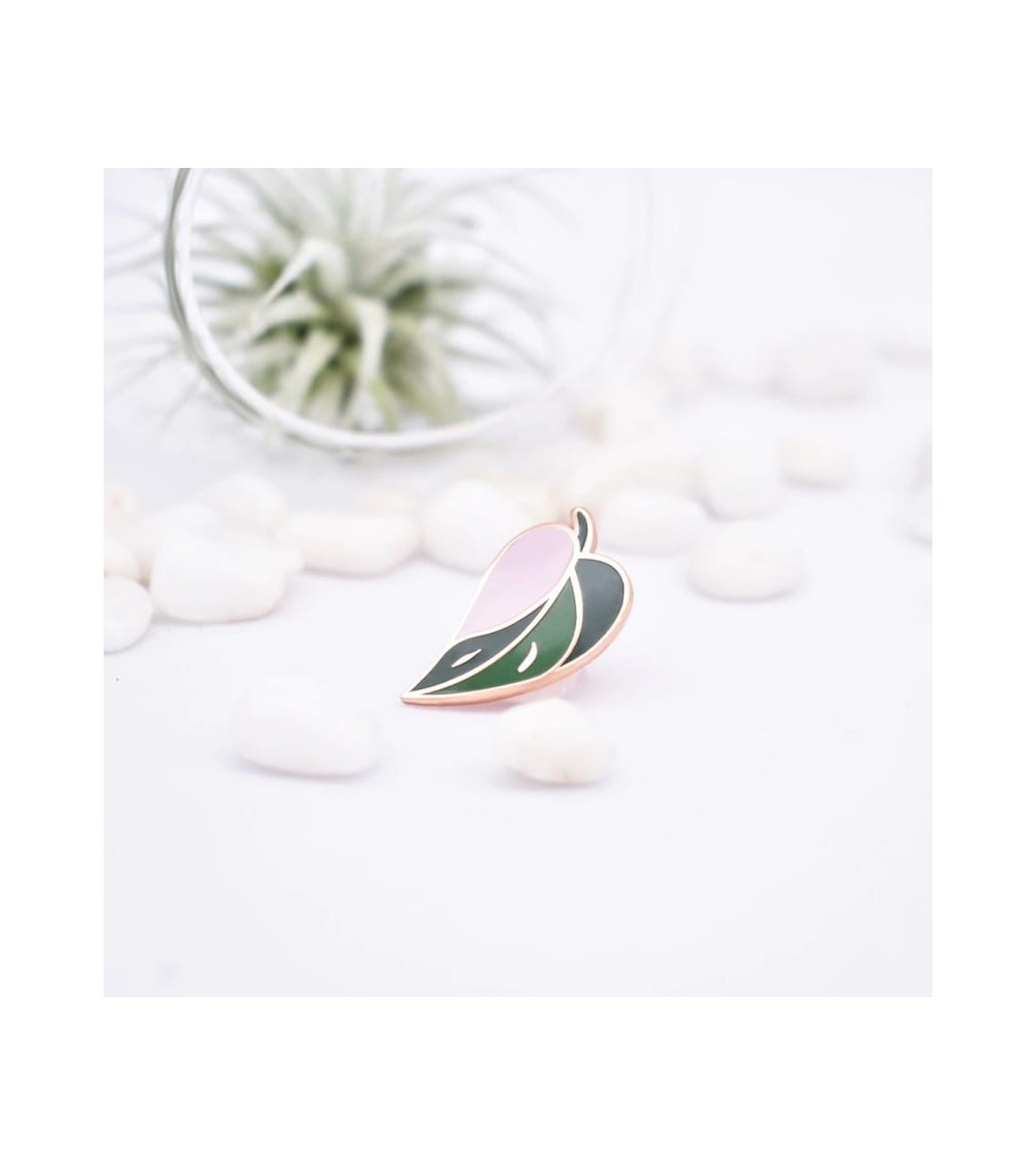 Spilla Smaltata - Filodendro principessa rosa Plant Scouts spiritose spille colorate particolari eleganti donna da giacca uomo