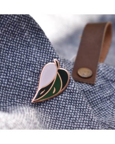 Spilla Smaltata - Filodendro principessa rosa Plant Scouts spiritose spille colorate particolari eleganti donna da giacca uomo