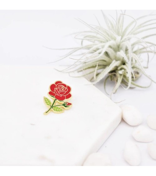 Pin's - Rose rouge Plant Scouts pins rare métal originaux bijoux suisse