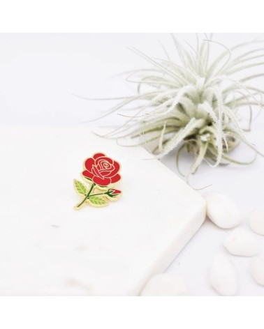 Enamel Pin - Red rose Plant Scouts broches and pins hat pin badges collectible