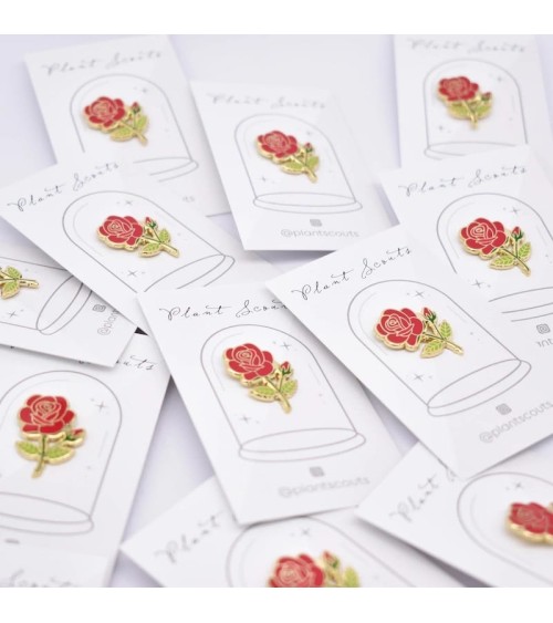 Enamel Pin - Red rose Plant Scouts broches and pins hat pin badges collectible