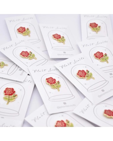 Enamel Pin - Red rose Plant Scouts broches and pins hat pin badges collectible