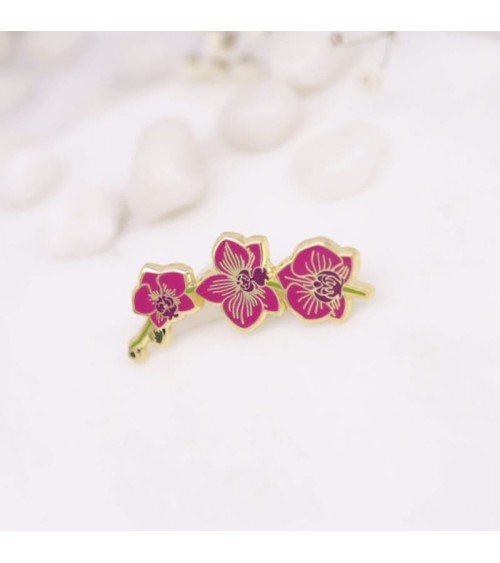 Pin Anstecker - rosa Orchidee Plant Scouts Anstecknadel Ansteckpins pins anstecknadeln kaufen