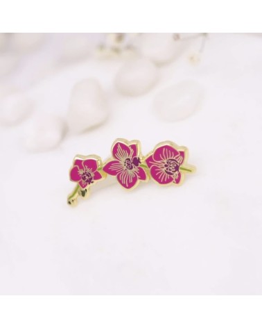 Pin Anstecker - rosa Orchidee Plant Scouts Anstecknadel Ansteckpins pins anstecknadeln kaufen