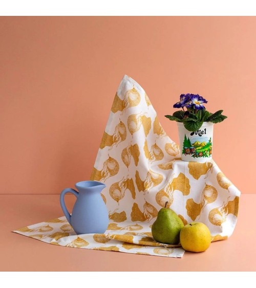 Tea Towel - Mustard Atelier Mouti best kitchen hand towels fall funny cute