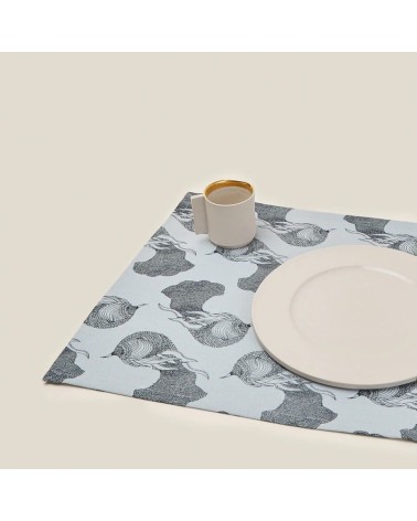 Table Place mat - Blue-Grey Atelier Mouti