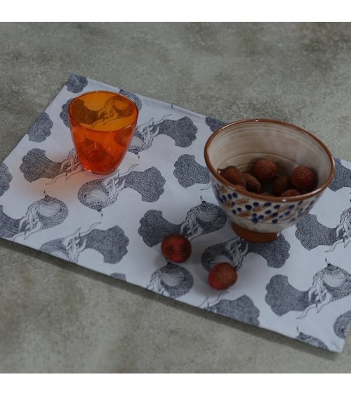 Set de Table - Bleu Gris Atelier Mouti original suisse