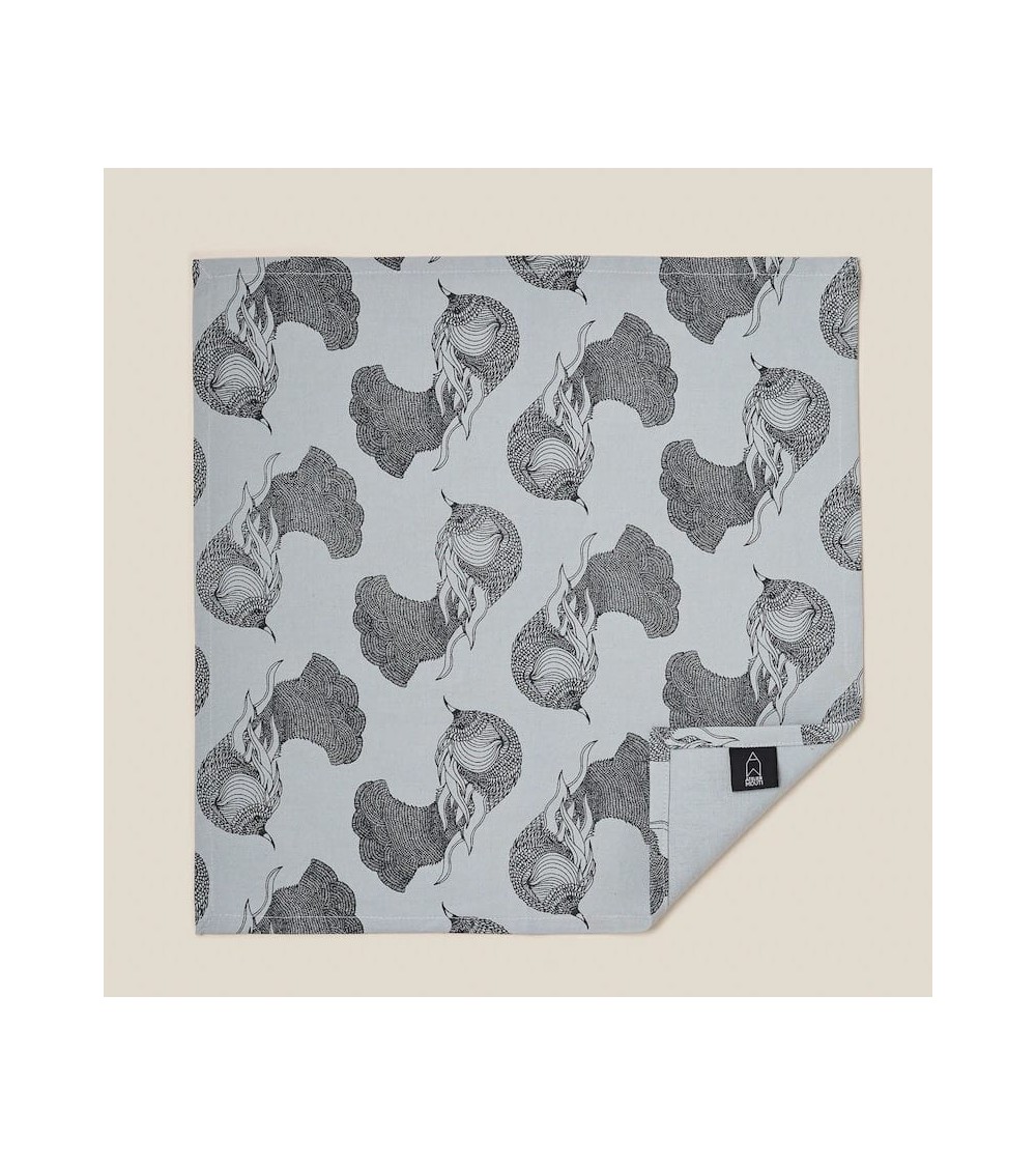 Set of 4 cloth Napkins - Blue-Grey Atelier Mouti
