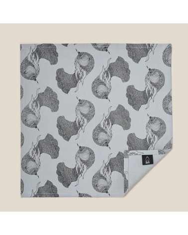 4 Serviettes de Table en tissu - Bleu Gris Atelier Mouti original suisse