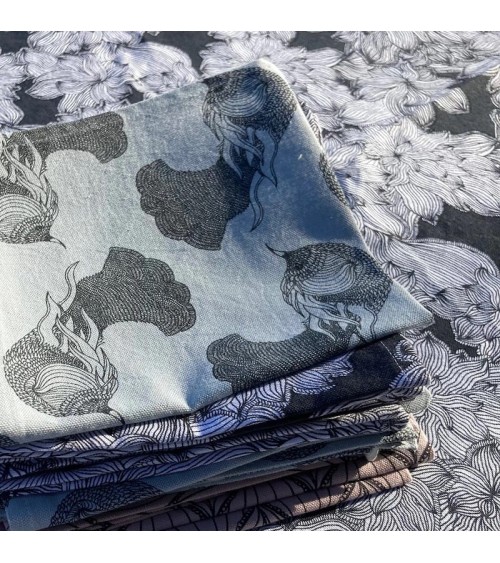 Set of 4 cloth Napkins - Blue-Grey Atelier Mouti
