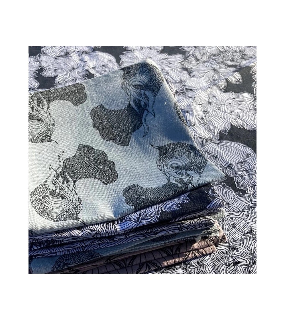 Set of 4 cloth Napkins - Blue-Grey Atelier Mouti