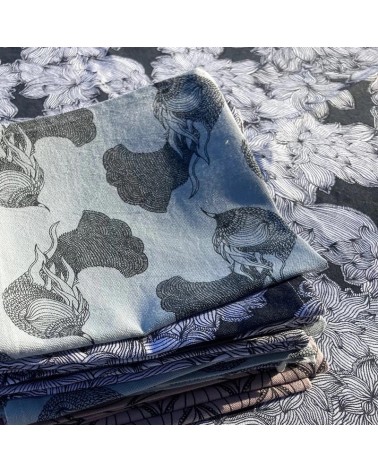 Set of 4 cloth Napkins - Blue-Grey Atelier Mouti