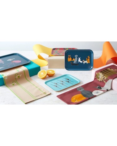Affen - Tablett, Serviertablett aus holz, rechteckig Ellie Good illustration serviertablett salatschüssel holztablett servier...