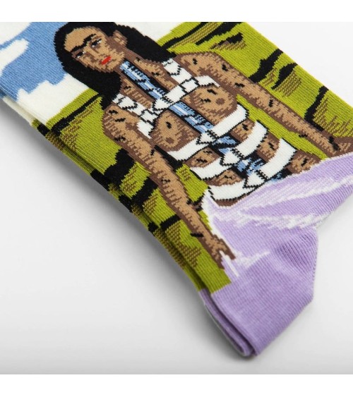 Socken - Die gebrochene Säule - Frida Kahlo Curator Socks Socke lustige Damen Herren farbige coole socken mit motiv kaufen