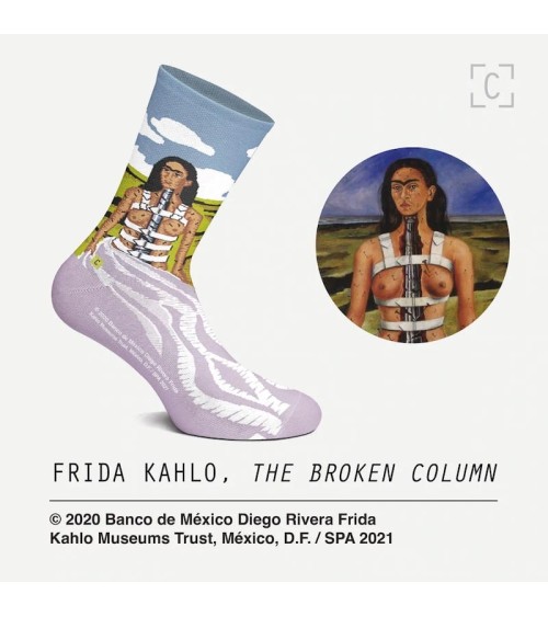 Chaussettes - La colonne brisée - Frida Kahlo Curator Socks Chaussettes design suisse original