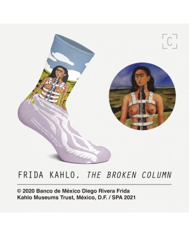 Chaussettes - La colonne brisée - Frida Kahlo Curator Socks jolies chausset pour homme femme fantaisie drole originales