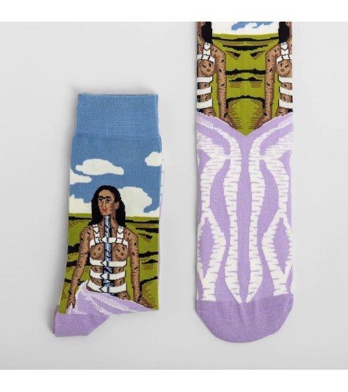 Socken - Die gebrochene Säule - Frida Kahlo Curator Socks Socke lustige Damen Herren farbige coole socken mit motiv kaufen