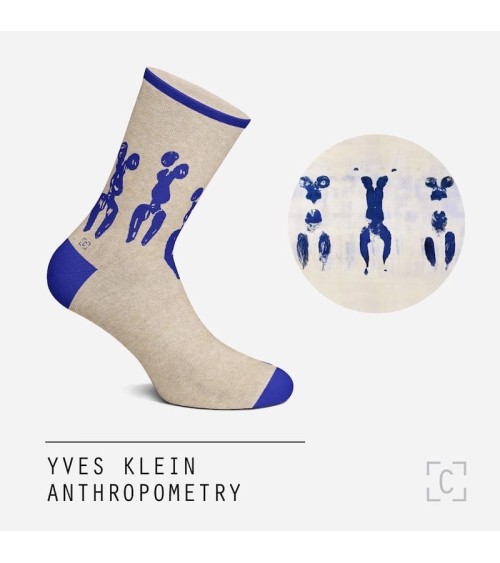 Calzini - Antropometria di Yves Klein Curator Socks Calze design svizzera originale