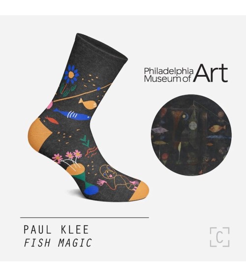 Chaussettes - Magie des poissons de Paul Klee Curator Socks Chaussettes design suisse original